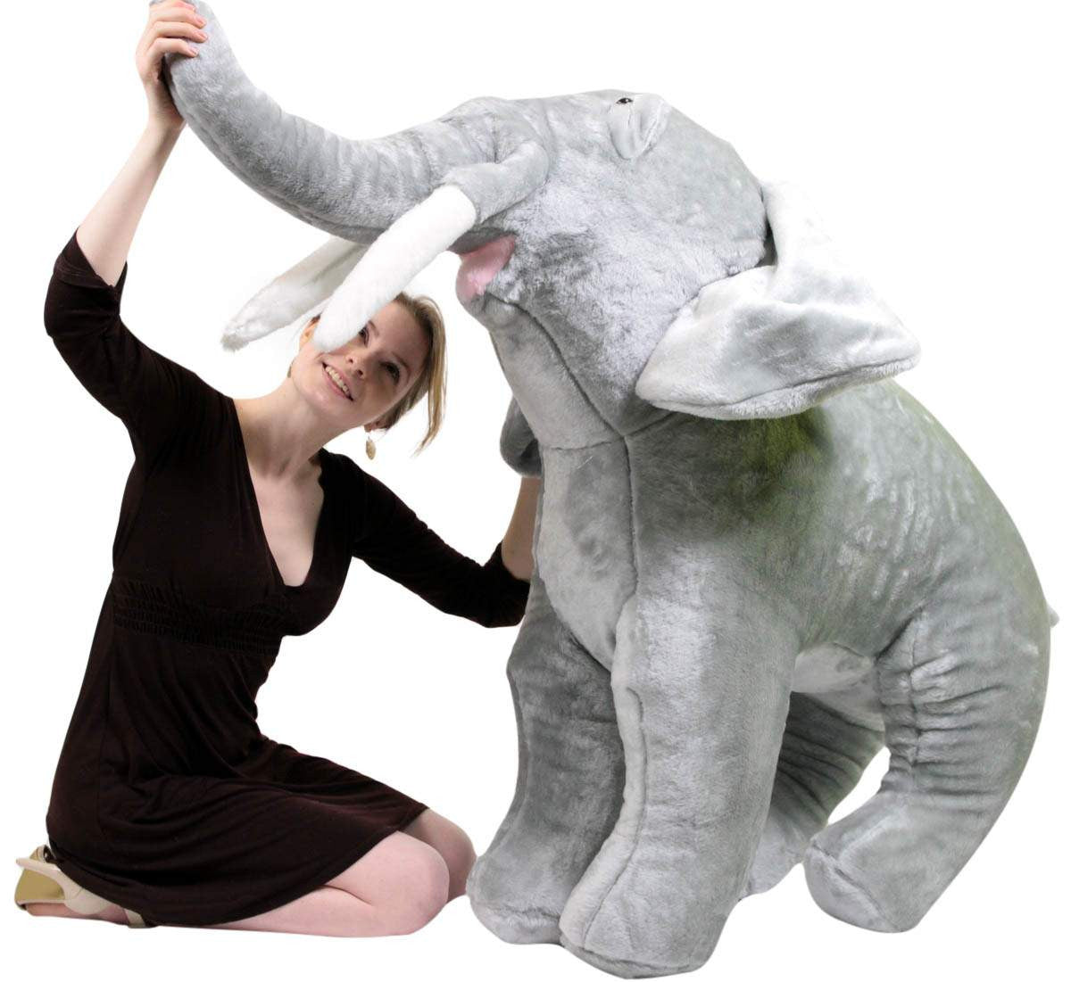 American Made Giant Stuffed Elephant 48 Inch Soft Big Plush Realistic