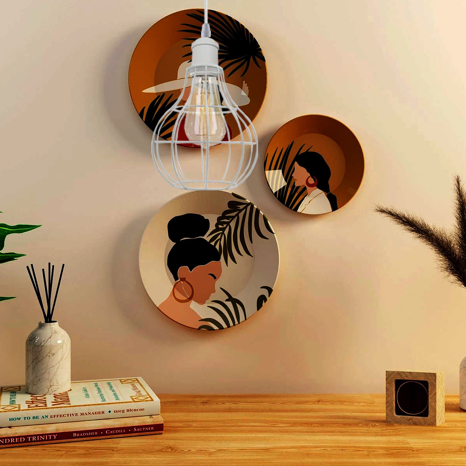 Modern Loft Vintage Industrial Retro Wire Cage Shade Pendant Secondary image