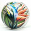 Handpainted Glass Vase for Flowers | Painted Art Glass Vase | Interior