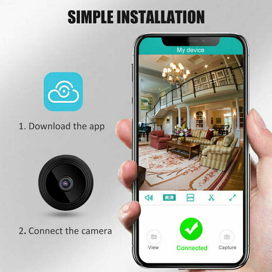 Mini Wireless Hidden Camera WiFi IP Home Security DVR Night Vision HD