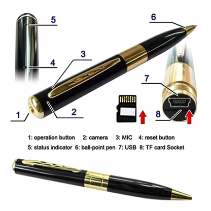 Pen Camera Cam Mini Hidden Pocket Audio Video Recorder DVR Security