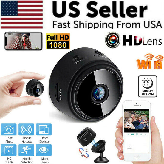 Mini Wireless Hidden Camera WiFi IP Home Security DVR Night Vision HD