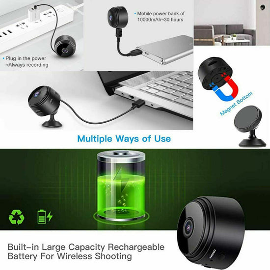 Mini Wireless Hidden Camera WiFi IP Home Security DVR Night Vision HD