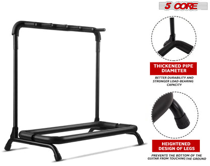 5Core Guitar Rack 5 Slot Multi Guitars Stands Floor Safe Storage for