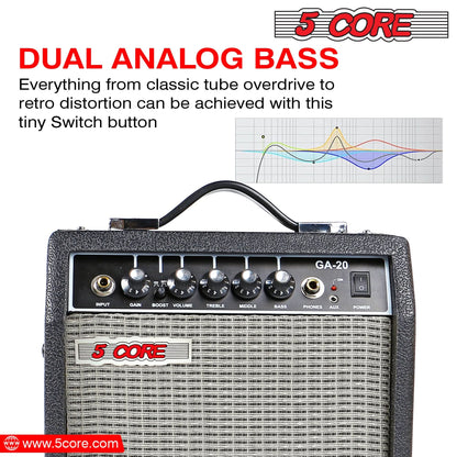 5 Core Guitar Amp For Electric Bass Acoustic Portable Amplifier