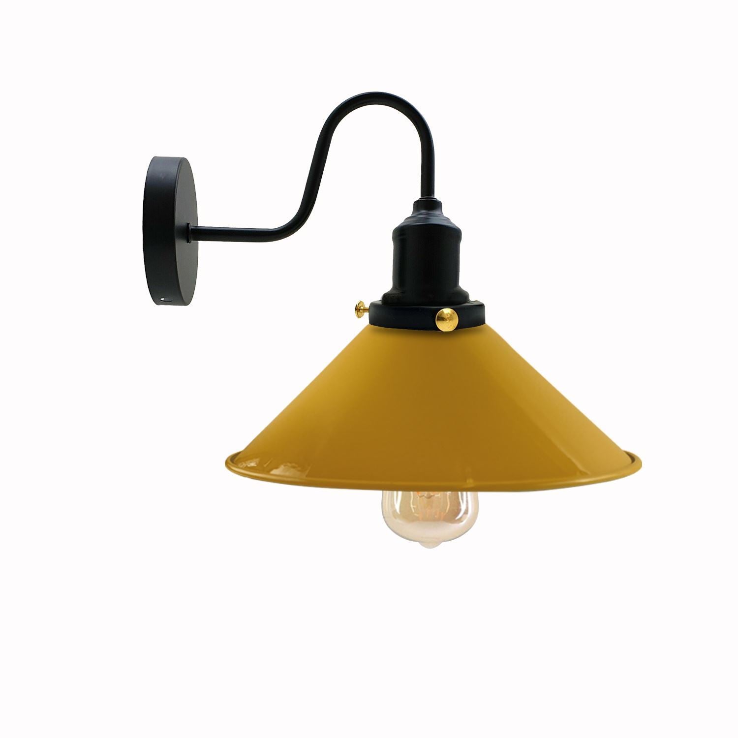 Vintage Industrial Swan Neck Wall Light Indoor Sconce Metal Cone Shape Secondary image