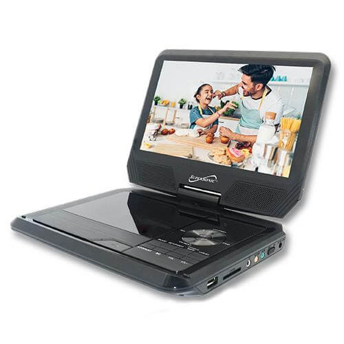 9" Portable DVD Player With Digital TV, USB/SD Inputs & Swivel Display