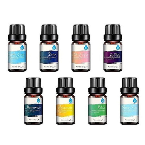 8 Pack of 100% Pure Essential Aromatherapy Oils