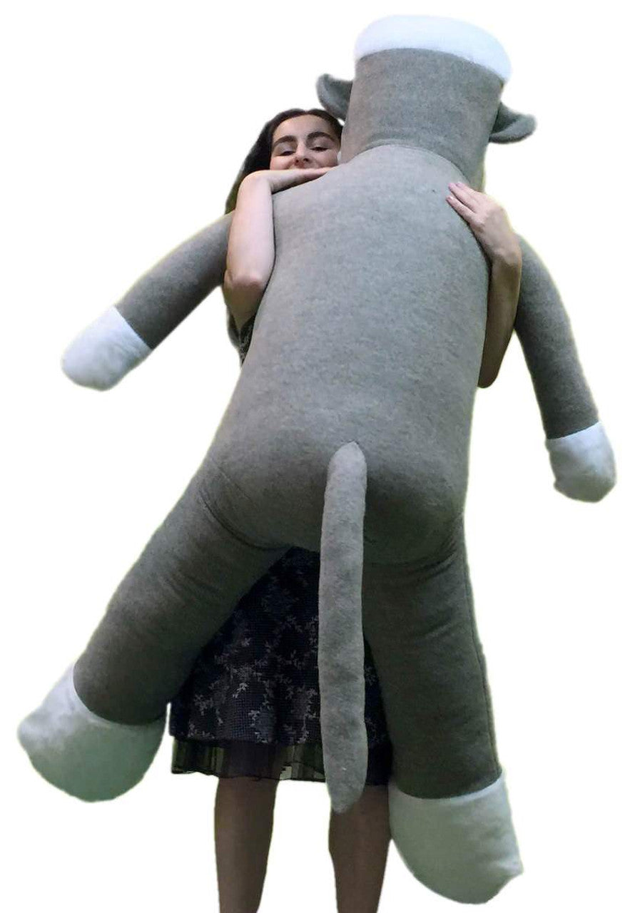 Big Plush 6 Foot Giant Sock Monkey Soft Huge Stuffed Animal Made in