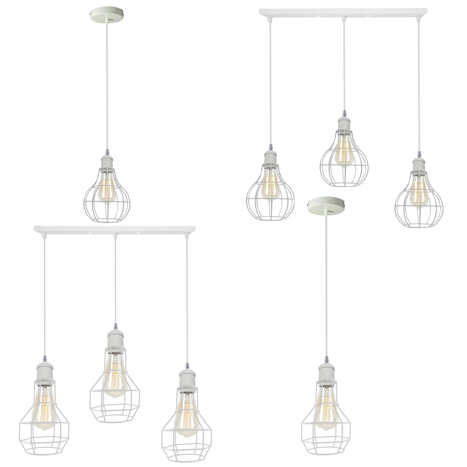 Modern Loft Vintage Industrial Retro Wire Cage Shade Pendant Main image