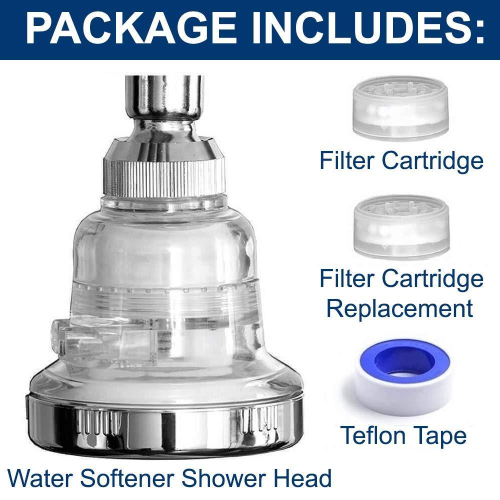 PureAction Water Softener Shower Head Filter for Hard Water  Chlorine
