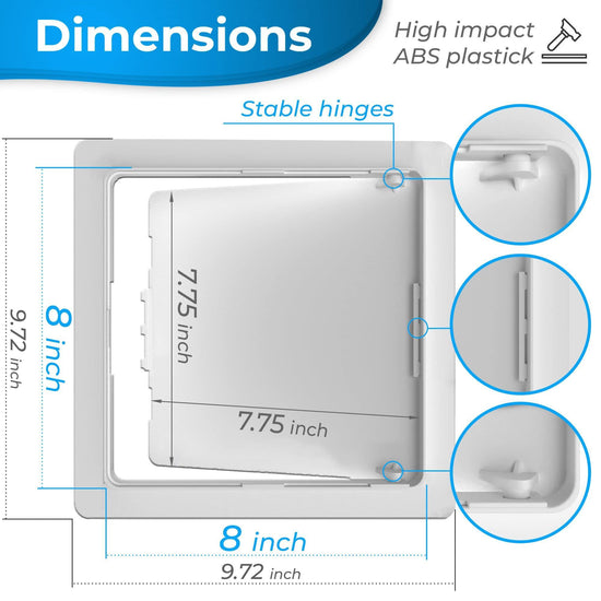 Access Panel for Drywall   8x8 inch   Wall Hole Cover   Access Door