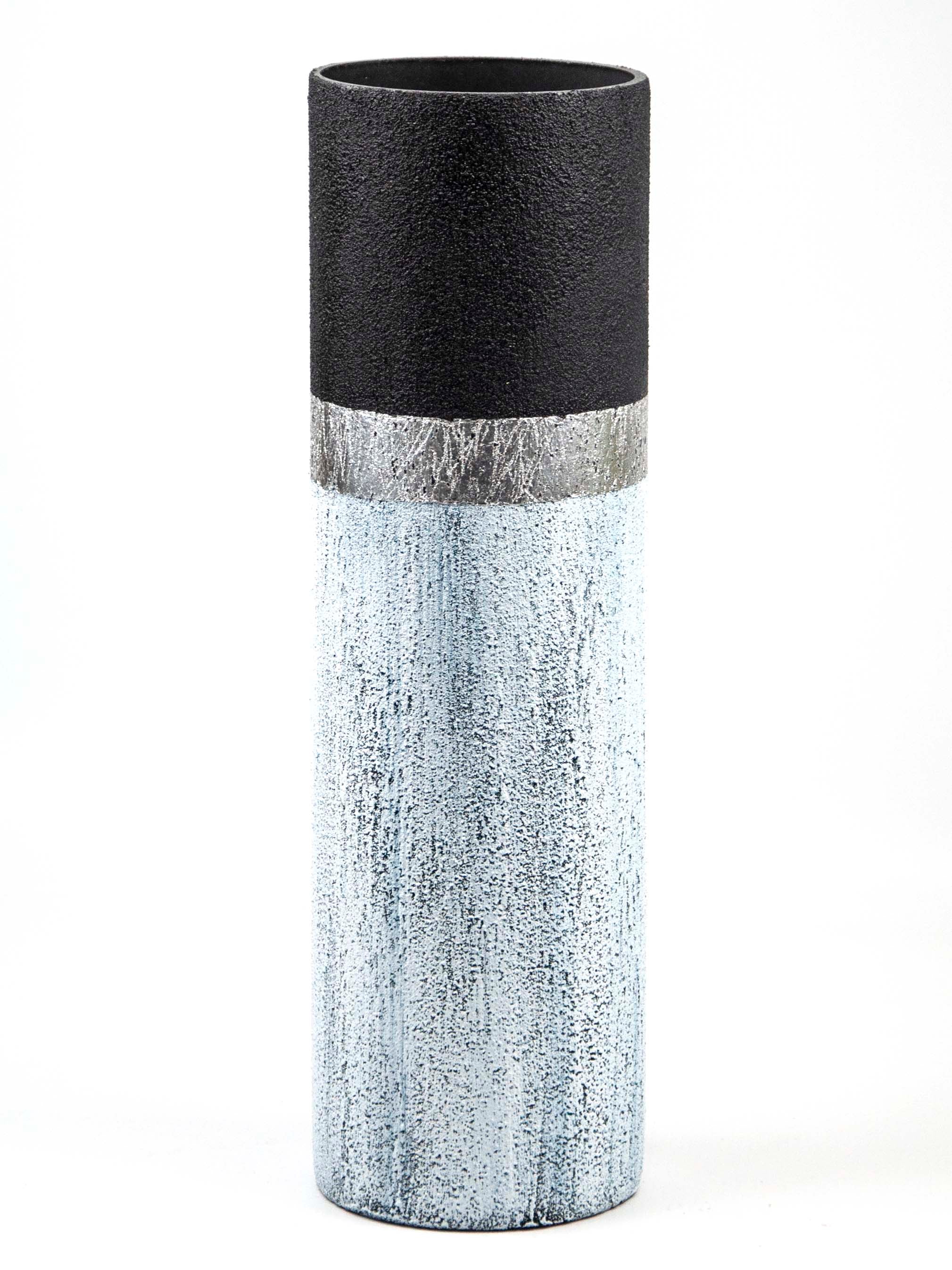 Blue stone imitation vase | Glass vase for flowers | Cylinder Vase | Secondary image