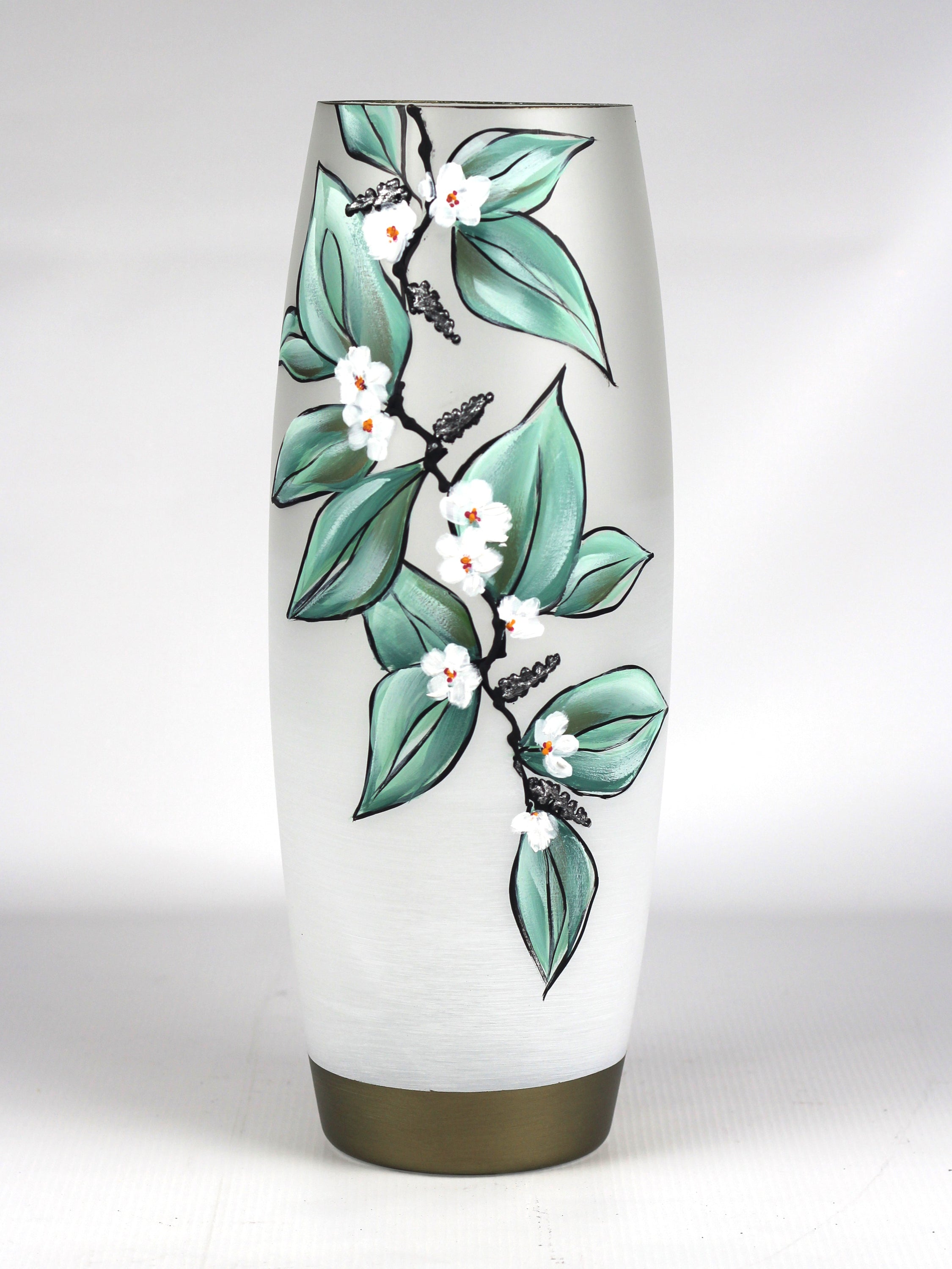floor green art decorative glass vase 7124/400/sh337 Main image