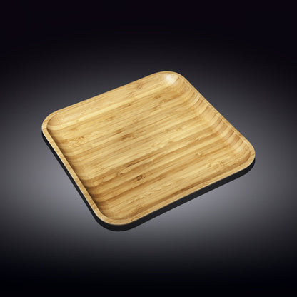 Bamboo Square Plate 11" inch X 11" inch |For Appetizers / Barbecue /