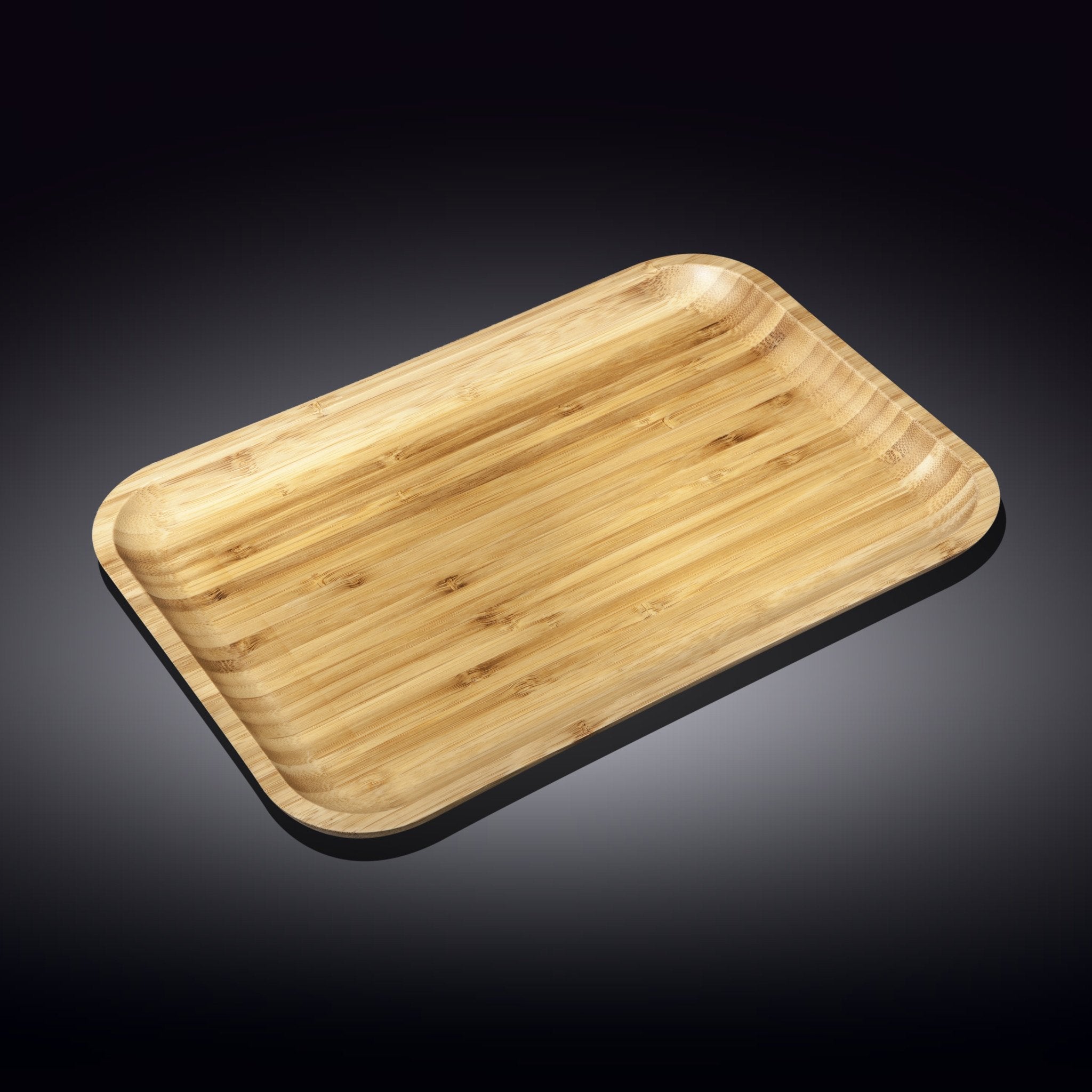 Bamboo Platter 12" inch X 8" inch | For Appetizers / Barbecue / Burger Secondary image
