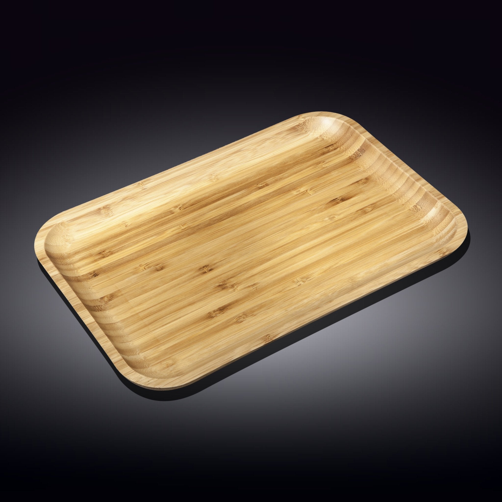 Bamboo Platter 13" inch X 9" inch | For Appetizers / Barbecue / Burger Secondary image
