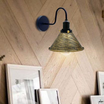 E27 Industrial Metal Wall Light Fitting Vintage Cone shape Wall