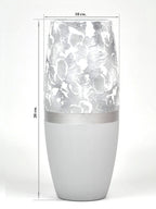 Marble Imitation Painted Art Glass Oval Vase for Flowers | Interior