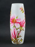 Handpainted Glass Vase for Flowers | Magnolia Oval Vase | Interior