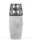Handpainted Glass Vase for Flowers | Stone Imitation Oval Vase |