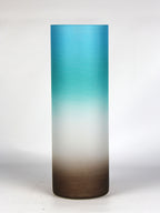 table blue art decorative glass vase 7856/300/sh317