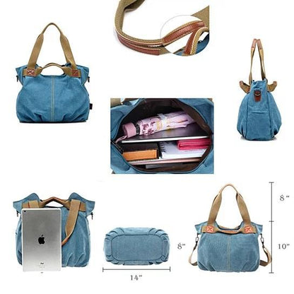 Canvas Satchel Handbag with Free RFID Case in 7 Colors - DUPLICATE