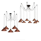 Modern Industrial Rustic Red Spider Metal Shade Hanging Light~3397