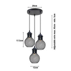3Head Modern Vintage Industrial Retro Loft Cage Ceiling Lamp Shade