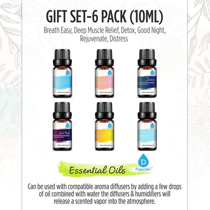 6 Pack of 100% Pure Essential Aromatherapy Oils Blends