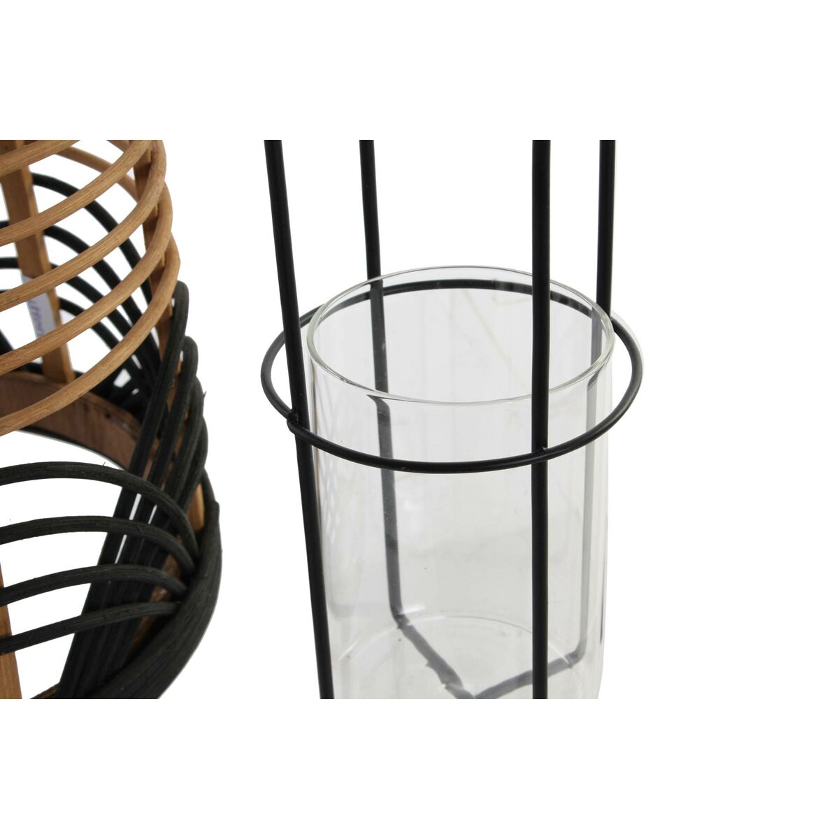 Candleholder DKD Home Decor 31 x 31 x 53 cm Crystal Metal Bicoloured