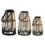 Candleholder DKD Home Decor 31 x 31 x 53 cm Crystal Metal Bicoloured