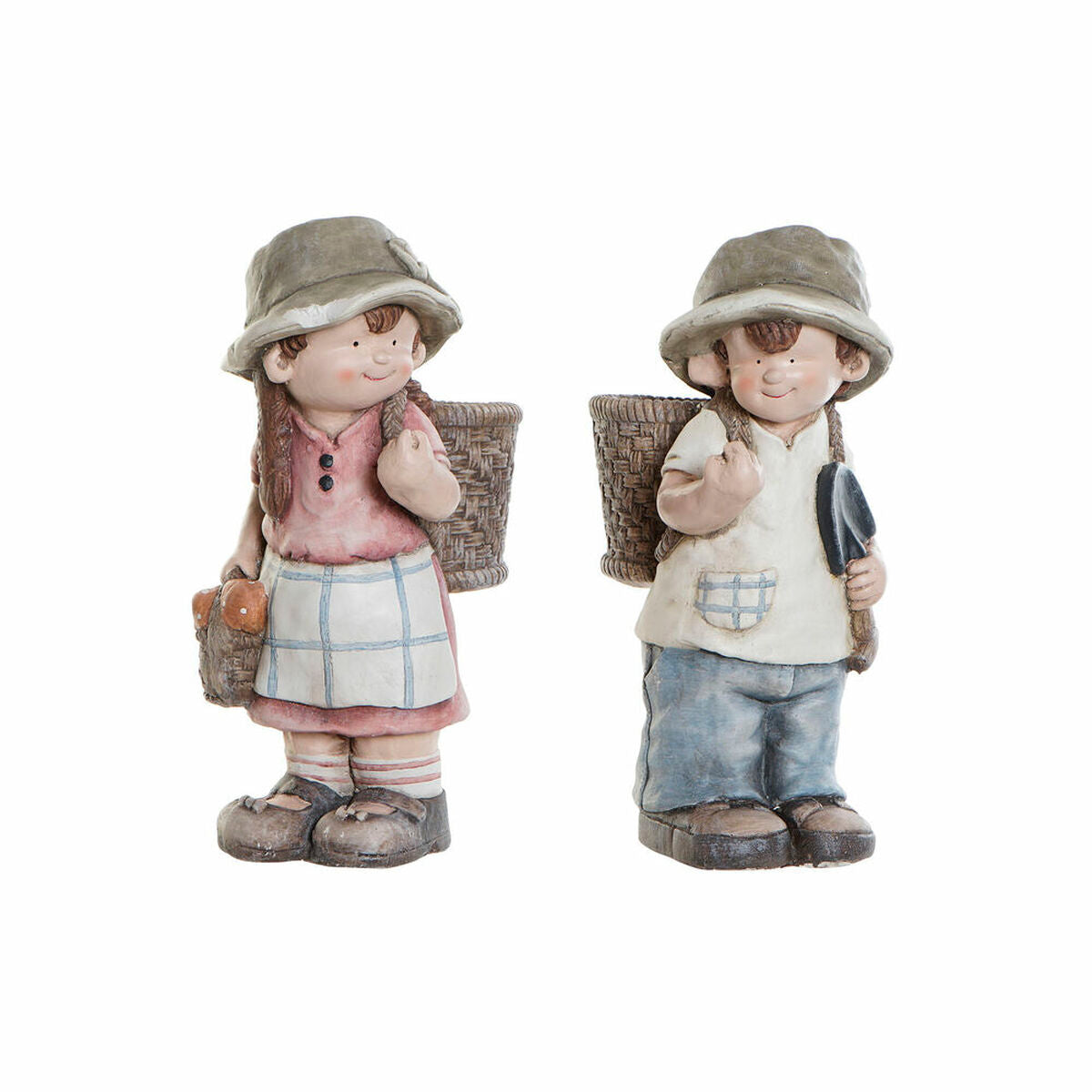 Decorative Figure DKD Home Decor 34 x 21 x 50 cm Blue Pink Kids (2 Main image