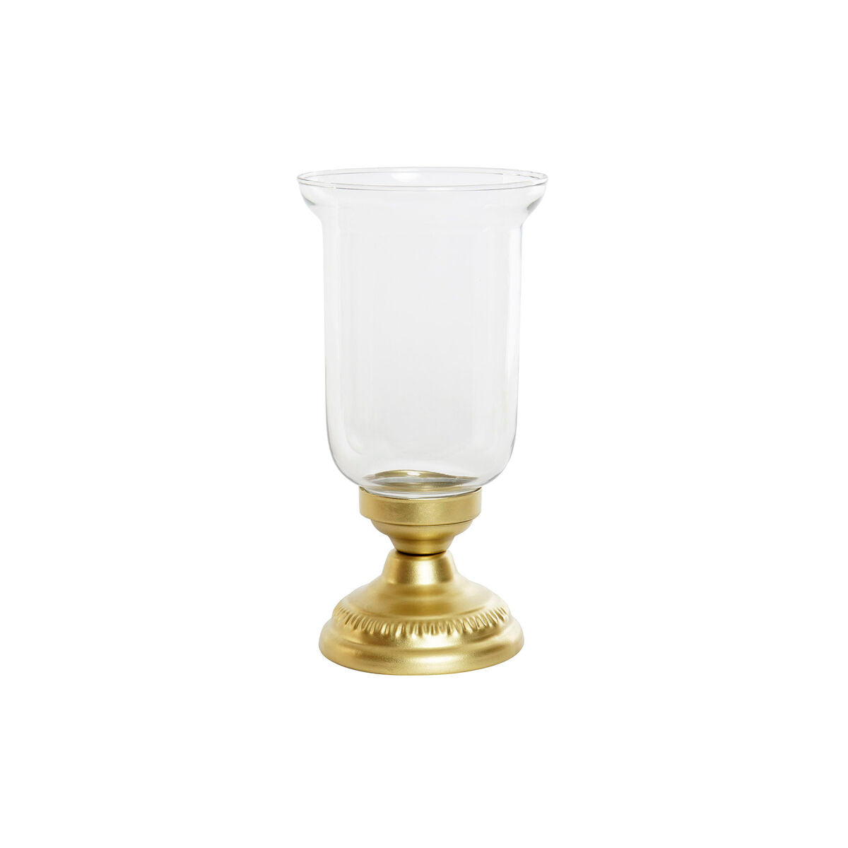 Candleholder DKD Home Decor Golden Metal Crystal 14 x 14 x 27 cm