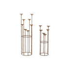 Candleholder DKD Home Decor Copper Metal 38 x 38 x 110 cm (2 Units) (2