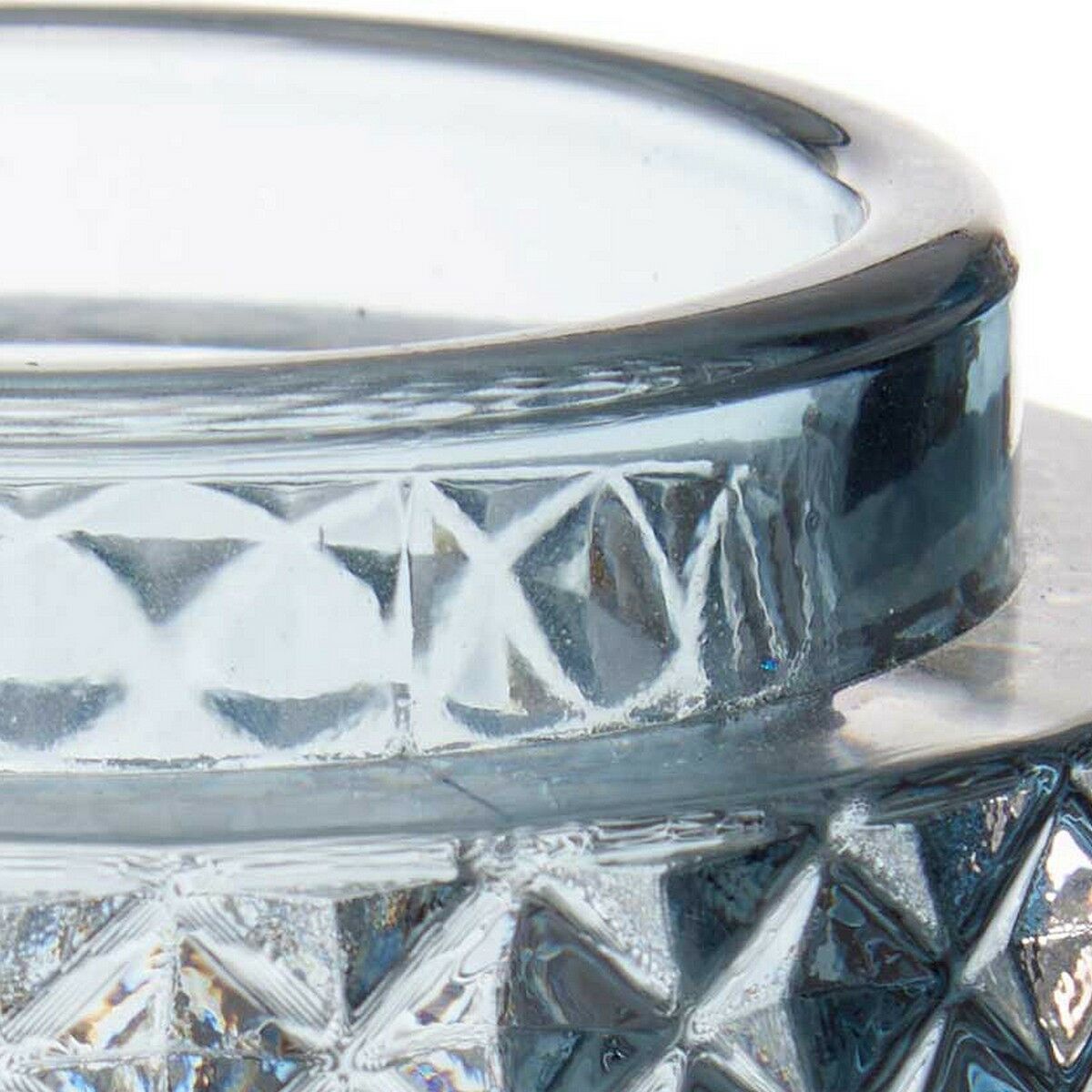 Candleholder Blue Glass (9 x 8,8 x 9 cm) Secondary image