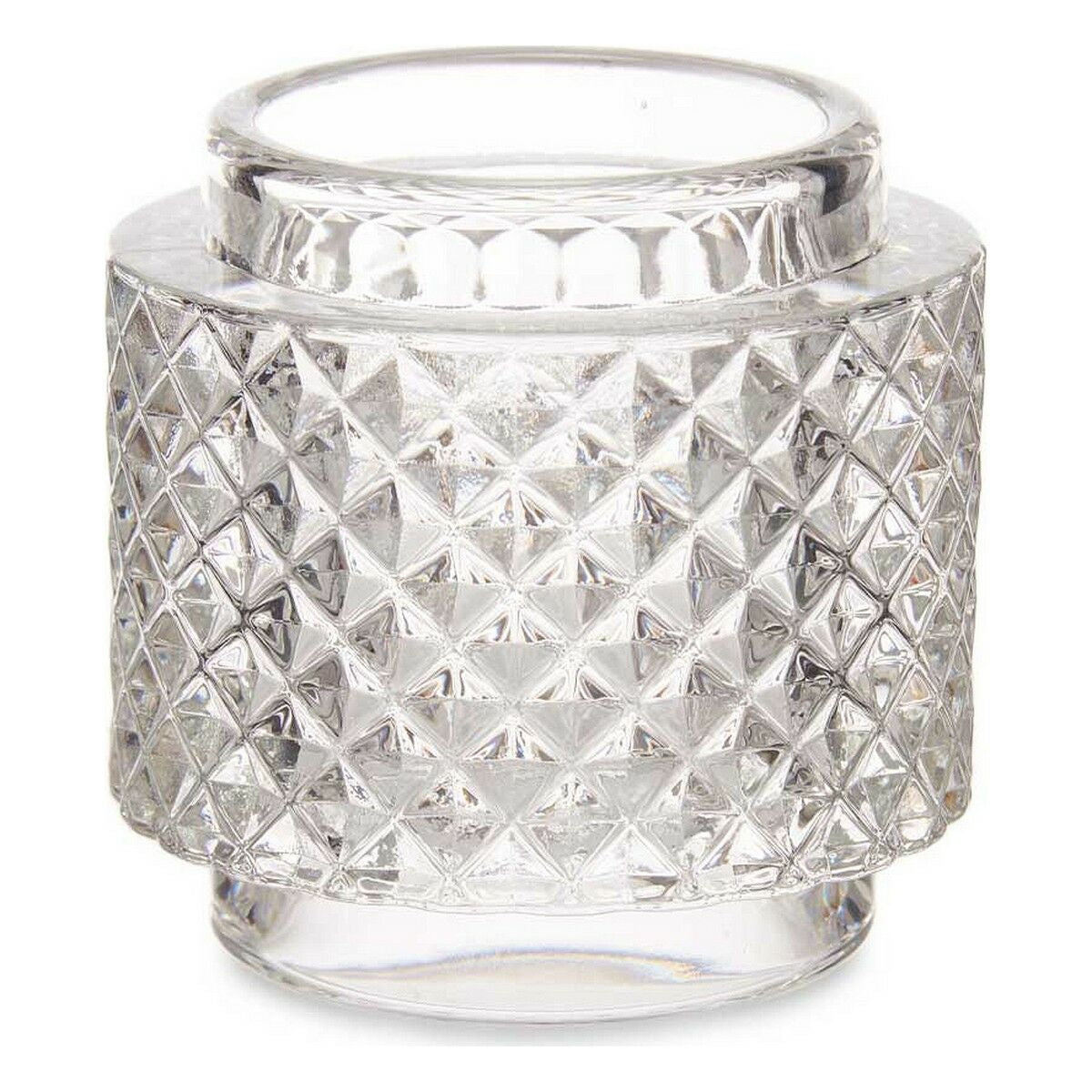 Candleholder 9 x 8,8 x 9 cm Transparent Glass Main image