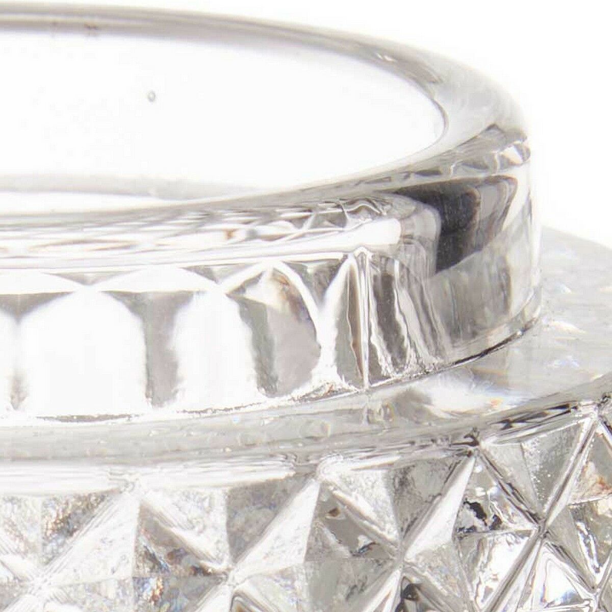 Candleholder 9 x 8,8 x 9 cm Transparent Glass Secondary image