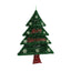 Decoration Christmas Tree 44 x 58,8 x 7 cm Red Silver Green Plastic