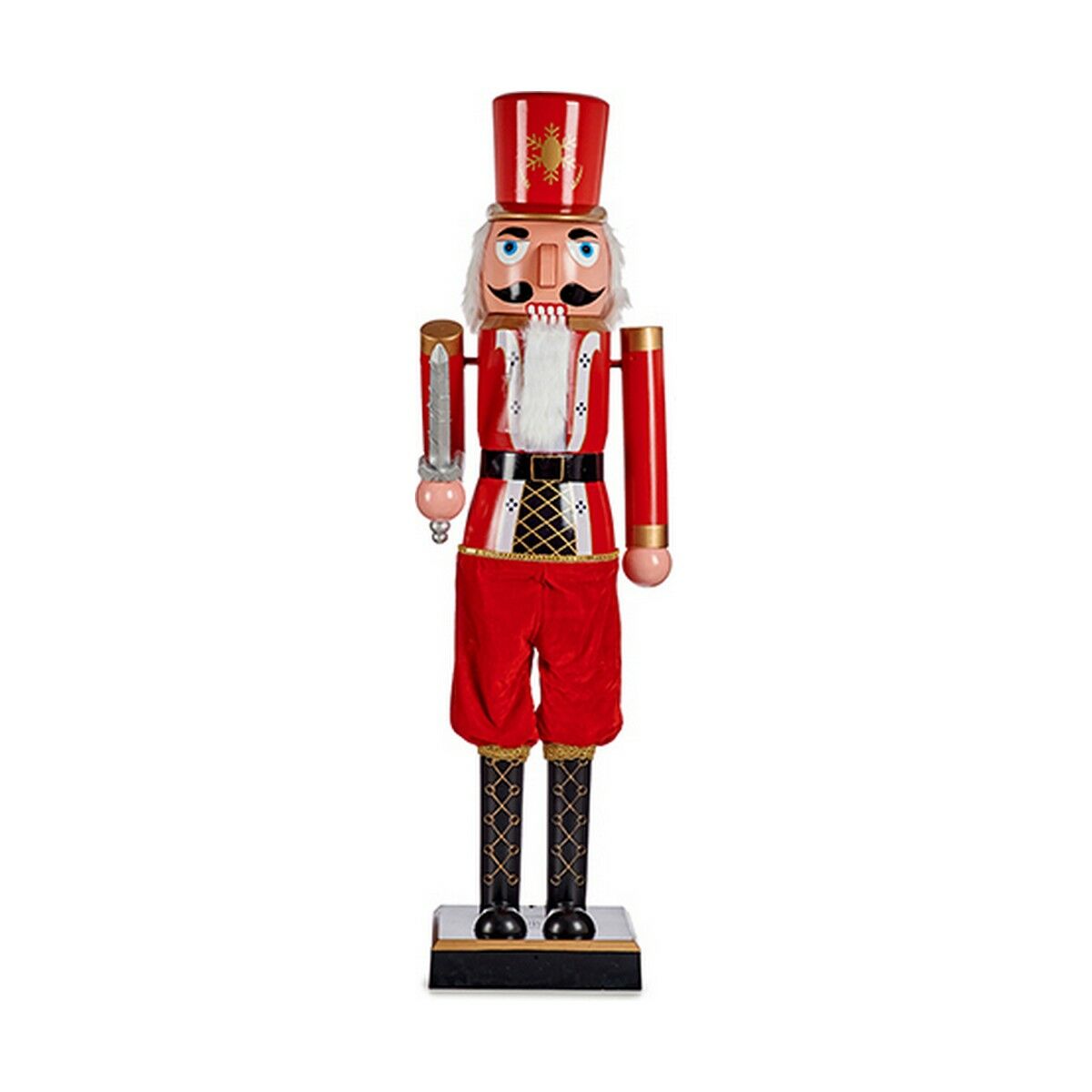 Decorative Figure Red Black Nutcracker 7,5 x 28 x 7,5 cm Plastic Main image