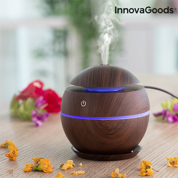 Mini Humidifier Scent Diffuser Dark Walnut InnovaGoods Secondary image