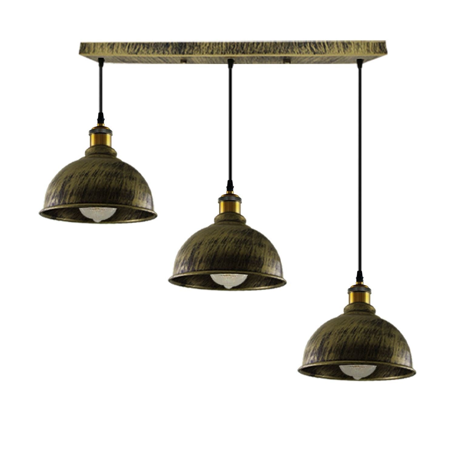 Vintage Industrial Brushed Copper Indoor Hanging Adjustable Pendant Secondary image