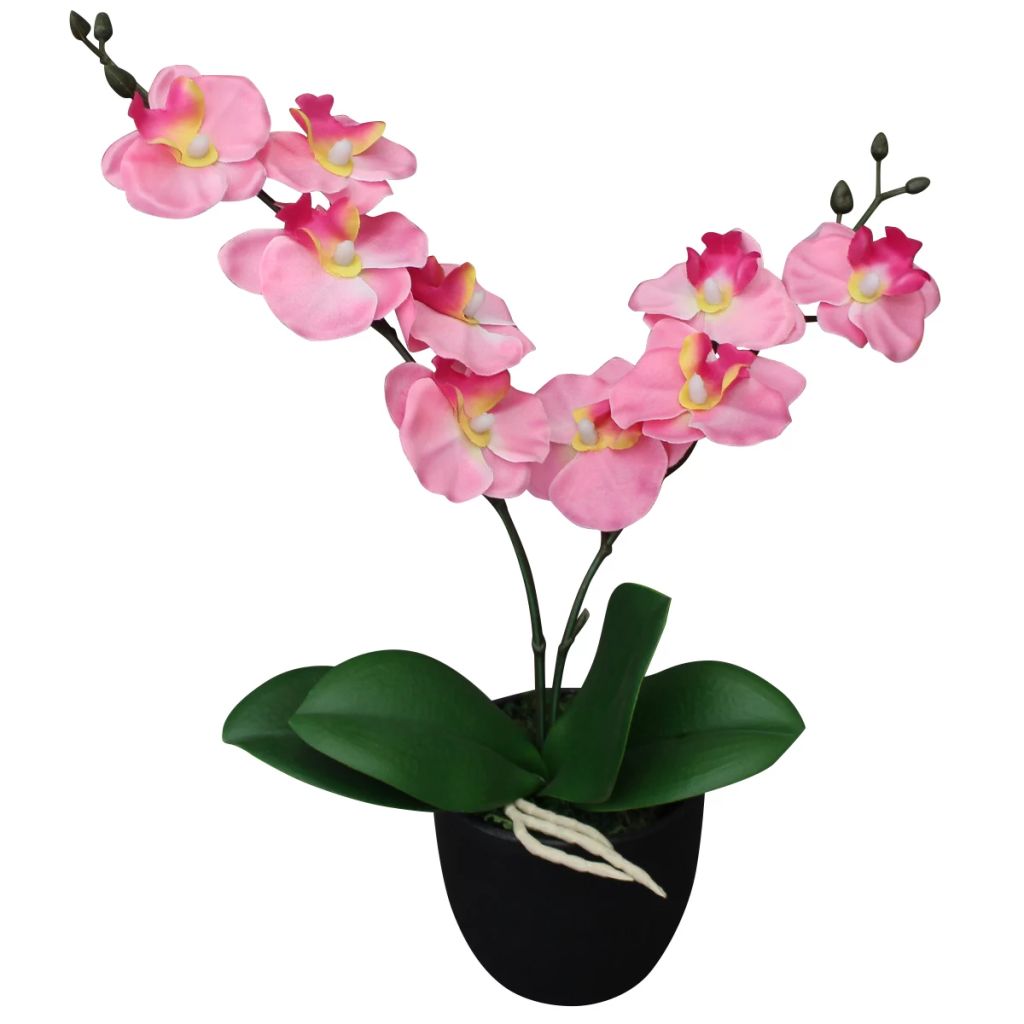 Artificial Orchid Plant with Pot 11.8" Pink Main image