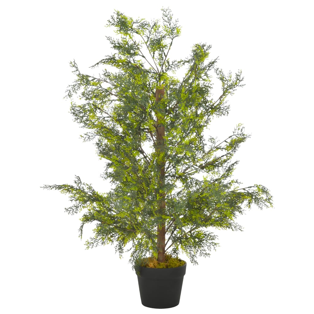 Artificial Plant Cypress Tree with Pot Green 35.4" Main image