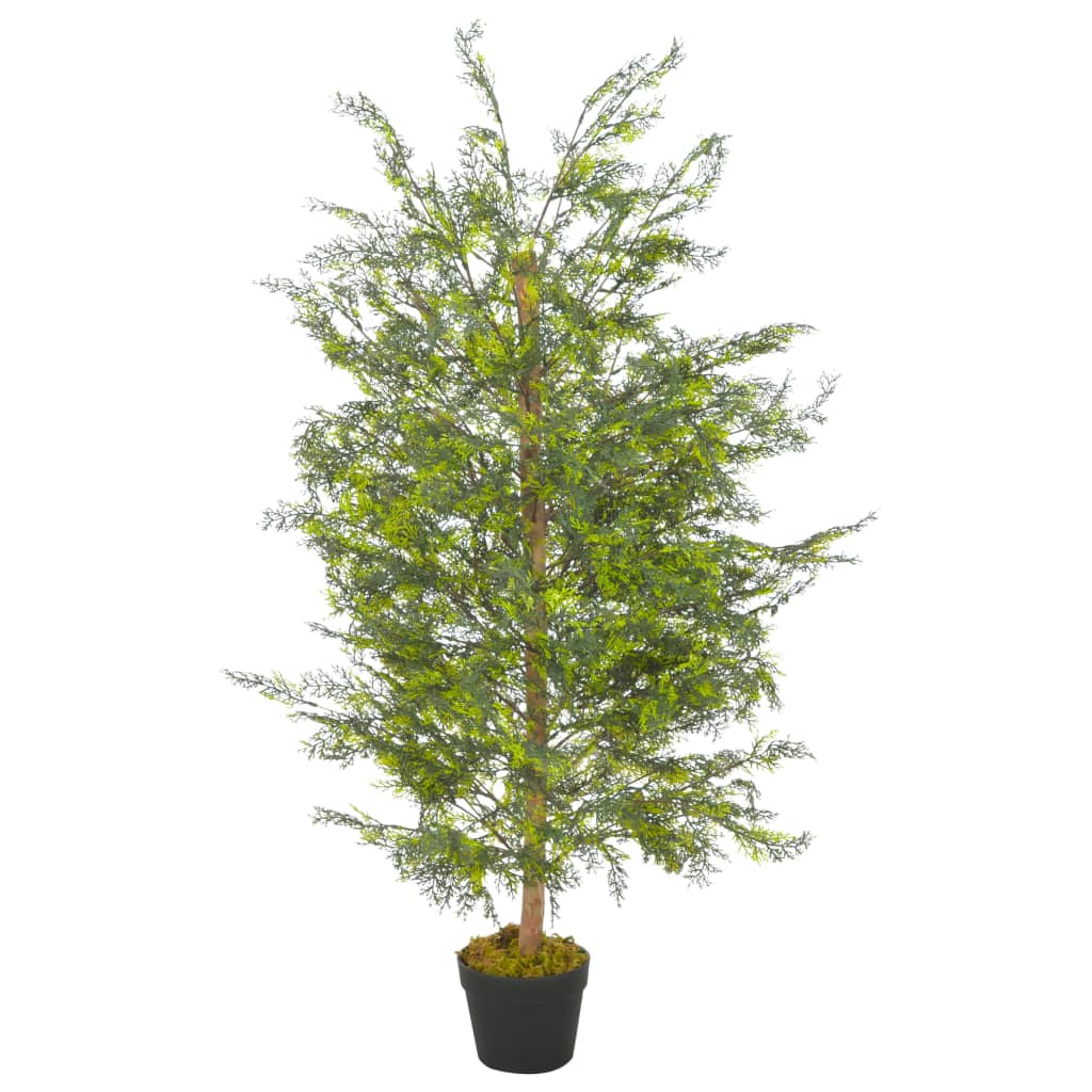 Artificial Plant Cypress Tree with Pot Green 35.4" Secondary image