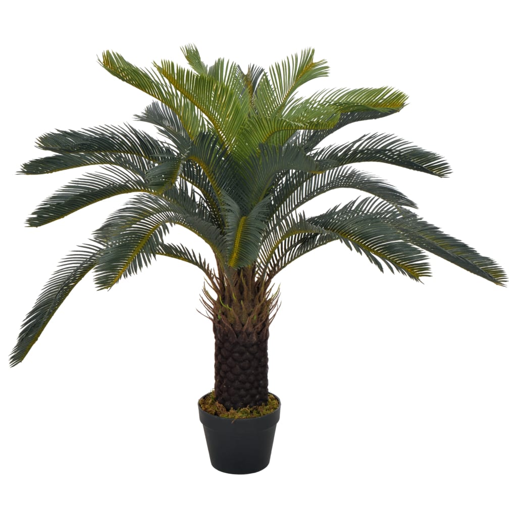 Artificial Plant Cycas Palm with Pot Green 35.4" Main image