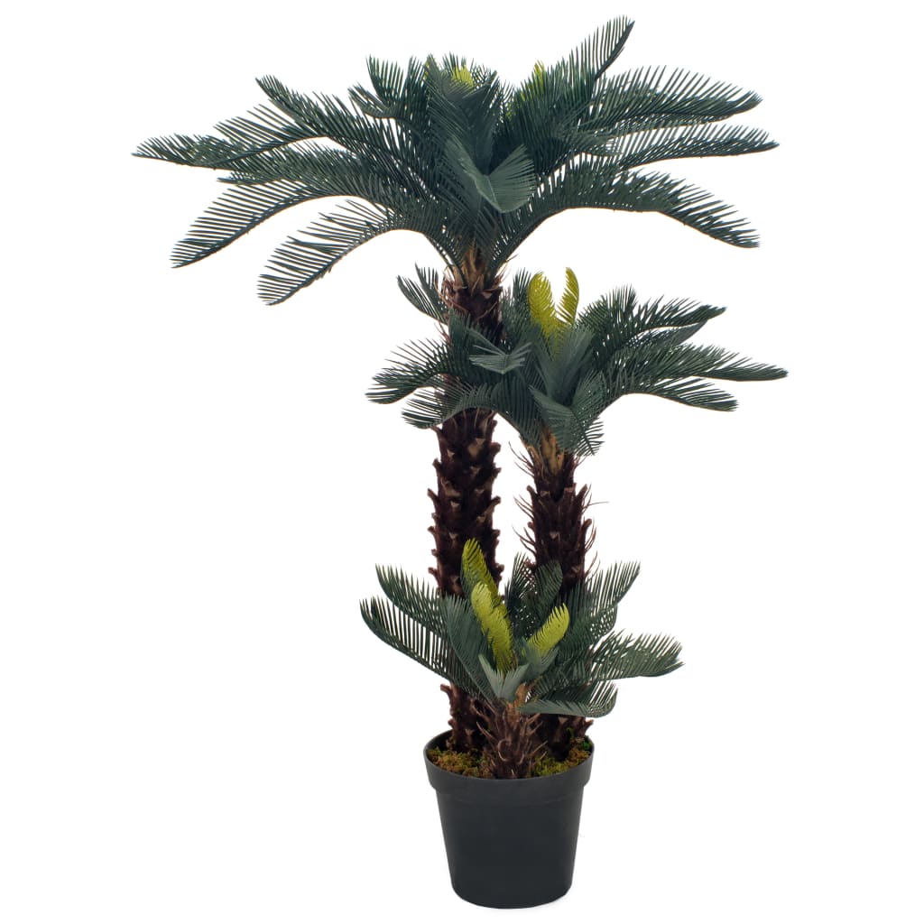 Artificial Plant Cycas Palm with Pot Green 35.4" Secondary image