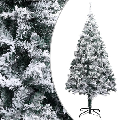 Artificial Christmas Tree with Flocked Snow Green 59.1" PVC