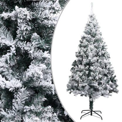 Artificial Christmas Tree with Flocked Snow Green 59.1" PVC