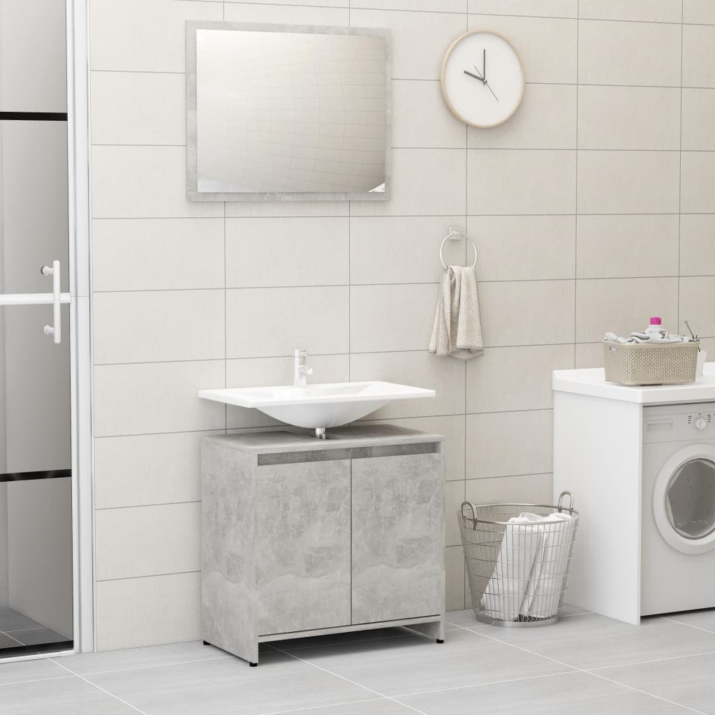 Bathroom Furniture Set White Chipboard